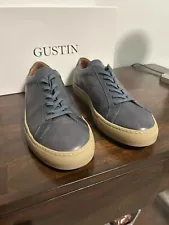 Gustin Blue Mistral Leather Shoes 12 Gum Soles Lined Vegetable Tanned Italy Made