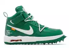 Size 11.5 - Nike Off-White x Air Force 1 SP Leather Mid Pine Green SALE