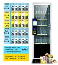 EPEX Compact Slim Cashless Cold Drink Beverage Vending Machine Open-Door R636D3