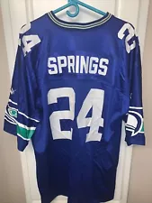 Vintage Seattle Seahawks Shawn Springs #24 Jersey Mens XL PUMA NFL Football