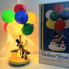 Vtg Child’s Clown Balloon Vendor W/Dog Lamp,Nightlight. Dolly Toys.