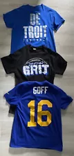 3 Detroit Lions T Shirts Mens Large (Jared Goff) Rams NFL Football