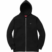 Supreme Small Box Zip Up Hooded Sweatshirt Black 2XL XXL