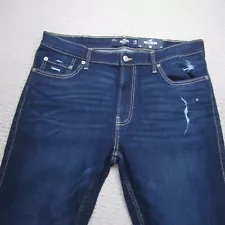 Hollister Jeans Mens 36x32 Blue Denim Epic Flex Skinny Straight Stretch Preppy