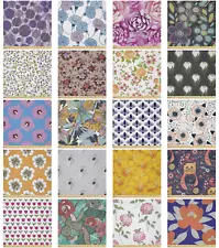 Ambesonne Flower Design Microfiber Fabric by The Yard for Arts and Crafts