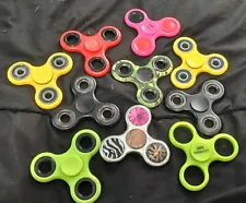 Lot of TEN 10 FIDGET SPINNERS Colorful Well-Balanced Full-Size