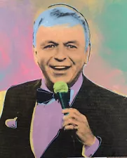 Mixed Media Frank Sinatra by Steve Kaufman 6/75 Beautiful Large SAK SALE!!!!