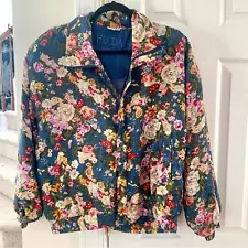 Vintage FUDA International Silk Floral Bomber Jacket