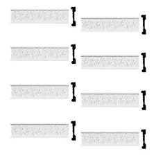 Renovator's Supply Crown Molding White Urethane Ornate Design 8 Pieces Totaling