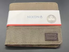 NIXON SHOWDOWN ORIGAMI FALCON BROWN BI-FOLD ZIP RFID WALLET Brand New!