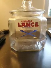 Vintage Lance Jar 8-sided with lid in excellent condition