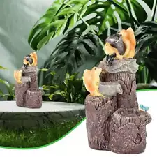 Animal Yard Family Bathing Patio Ornament Statue Sculpture Garden Outdoor Decor