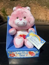 VTG Kenner Care Bears Love A Lot Bear Plush 13” Stuffed Animal 61540 NIB Tag 80s