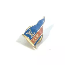 LOUIS VUITTON Not for sale Louis Vuitton Cup LVCUP Pin batch Brooch Metal Gold