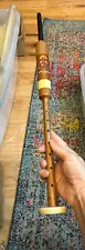 Vintage granger and campbell satin wood bagpipe practice-chanter Scotland 2744w