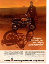 1972 HARLEY-DAVIDSON SHORTSTER ~ CLASSIC ORIGINAL PRINT AD