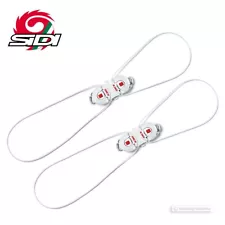 Sidi Replacement DOUBLE TECHNO 3 PUSH Buckles for Shot/Tiger : PAIR WHITE