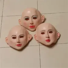 Beauty Mask Latex Female Cosplay Woman Face Mask Halloween Party Cosplay Prop