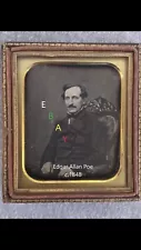 EDGAR ALLAN POE early Poet 1/6th Daguerreotype photo c.1848