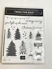 Stampin Up Trees for Sale Christmas Greeting Craft Photopolymer Stamp Set 2-Step