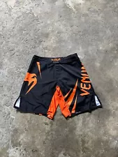 Venum Wanderlei Silva Black/orange UFC 175 MMA Shorts Size Medium Fight Shorts