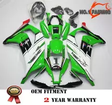 Full Fairing kit For Kawasaki 2011-2015 Ninja ZX10R ZX1000 Bodywork Green Frame