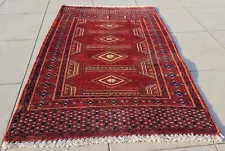 Authentic Hand knotted Vintage Bokhara Jhaldar Wool Area Rug 3.0 x 2.2 Ft