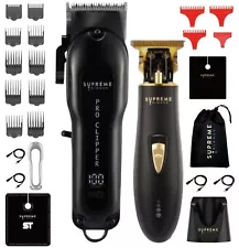 Supreme Trimmer 2-in-1 Pro Clipper & T-Shaper Combo | Professional Beard Trim...