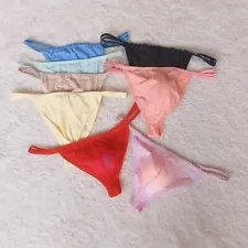 Sexy-Men Ice Silk Sheer Pouch G-String Bikini Briefs Thongs Underwear/Underpants