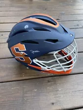 GAME WORN Syracuse University STX Rival Lacrosse Helmet