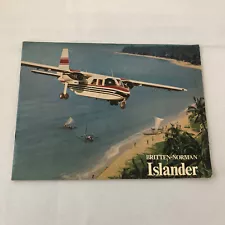 1969 Britten Norman Islander Airplane Aircraft Plane Aviation Sales Brochure