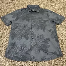 Tommy Bahama Palm Coast Cascade Vines IslandZone® Knit Shirt Size M Medium Black