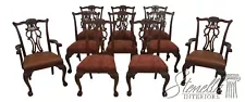 L64501EC: Set of 10 ETHAN ALLEN Clawfoot Mahogany Dining Room Chairs