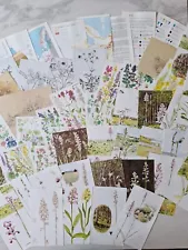 SALE 50 Vintage Flower Print, Ephemera Bundle, book plates, Job Lot 3