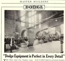 c1910 DODGE SALES AND ENGINEERING CO MISHAWAKA INDIANA PRINT ADVERTISEMENT Z1820