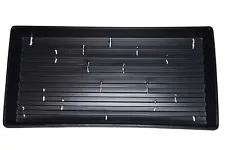 Grow Trays with Drain Holes - Black Plastic - Seed Starting Trays - Choose Qty