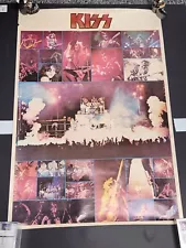 KISS LIVE CANADIAN MOSAIC COLLAGE POSTER RARE ORIGINAL VINTAGE ROCK MUSIC