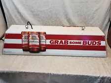 Budweiser Pool Table Lamp Light - Grab Some Buds - Beer Advertising Game Room