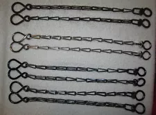 Rein Chains Prod. #BBR-01 -- 11 - 12" long, Black, Blue, Patina, Stainless Steel