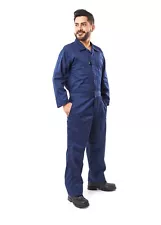 Long Sleeve Cotton Blend Coverall with Multi Pockets