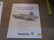 1972 Buick Skylark 350 Sport Coupe Car ad 9.5 x 12.5" Trimmed, Smoke Free