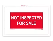 100 Not Inspected For Sale STICKER - 8" X 5.25" / # 8245-04