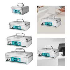 Cash Box with Lock,Key Piggy Bank Lock Safe Box Portable Security Organizer