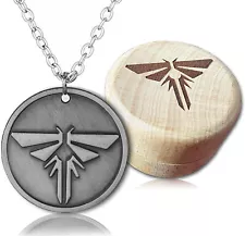 Firefly Pendant Necklace inspired by The Last of Us with Engraved Wooden Box