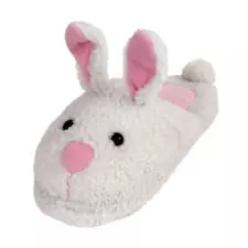 Classic Bunny Slippers -Sizes for Men, Women & Kids - White and Pink House Shoes