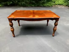 Walnut Dining Table - Wheat Carved legs, Inlaid, 6 chairs, Custom Table Pads