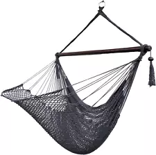 Hammock Chair Caribbean Style Outdoor Hanging Swing Xl String Porch Outdoors