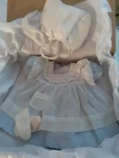 SWEET! BLUE & WHITE CHECK 15" EFFANBEE DYDEE DRESS - PINAFORE EFFECT-BONNET!!!