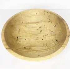 Artisan Spalted Wood Bowl Ambrosia Maple Signed 10.5 “ Diameter