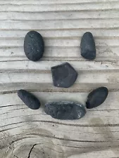 Rough Apache Tears Natural Stones - 6 Pc From Oregon 40.1 Grams